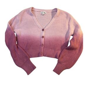 Art Class Pink Girls Cropped Cardigan